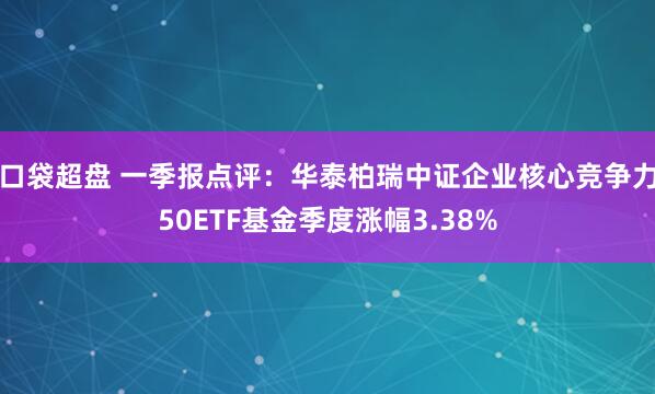 口袋超盘 一季报点评：华泰柏瑞中证企业核心竞争力50ETF基金季度涨幅3.38%